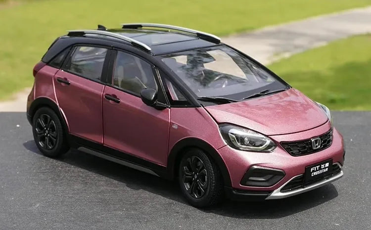 [OEM] 1:18 Honda 2023 Jazz Crosstar Pink Model Car Die-Cast