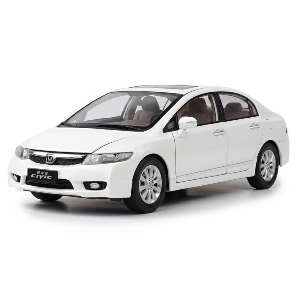 [OEM] 1:18 Honda 2008 Civic Si 8th White Model Car Die-Cast