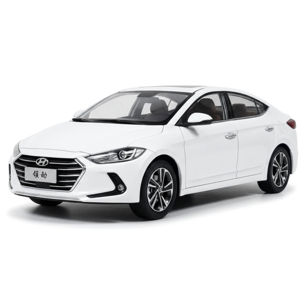 [OEM] 1:18 Hyundai 2016 Elantra Lingdong White Model Car Die-Cast