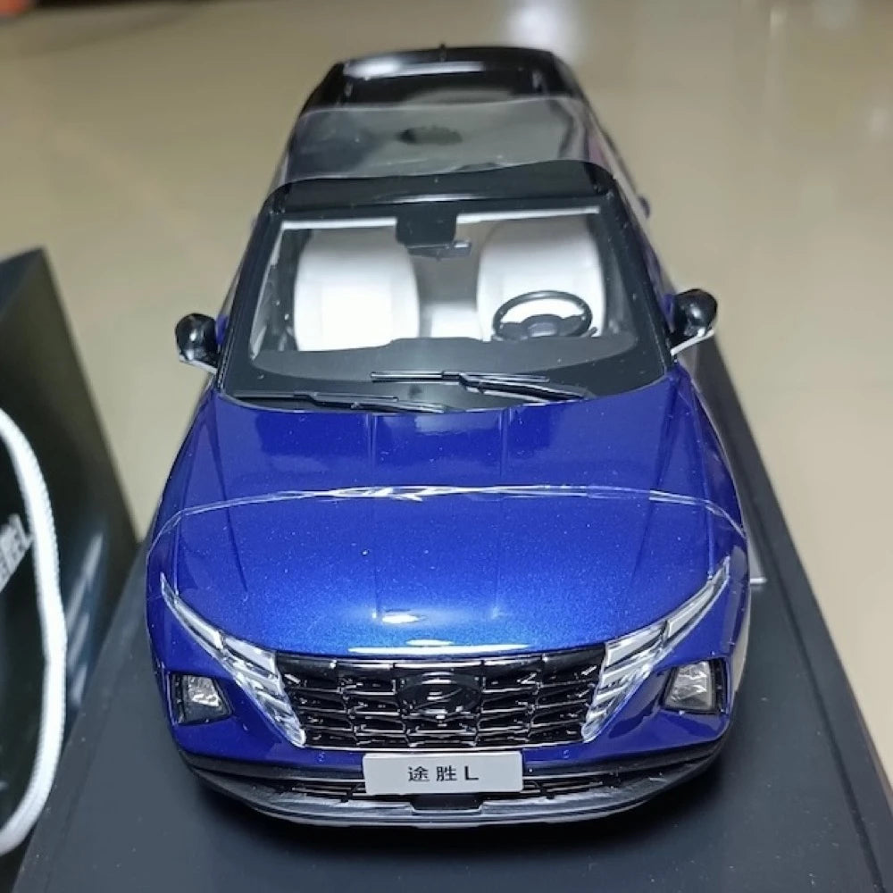 [OEM] 1:18 Hyundai 2021 Tucson L blu modellino di auto Die-Cast