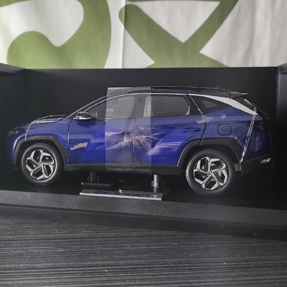 [OEM] 1:18 Hyundai 2021 Tucson L blu modellino di auto Die-Cast
