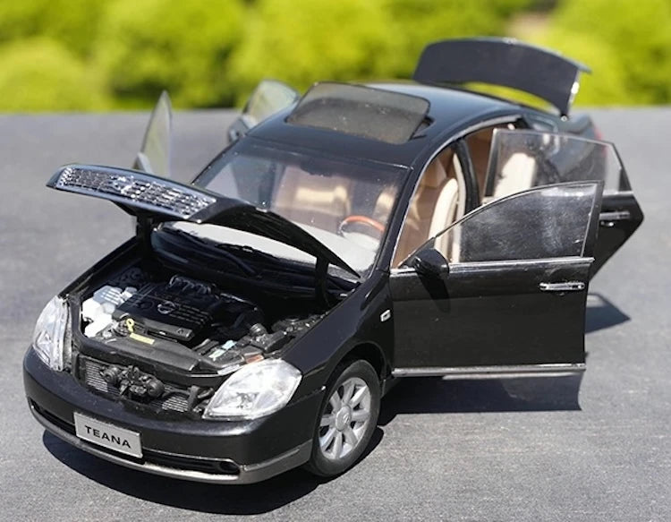 [OEM] 1:18 Nissan 2003 Teana nero modellino di auto Die-Cast