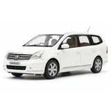 [OEM] 1:18 Nissan 2008 Livina Geniss White Model Car Die-Cast