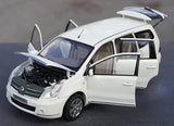 [OEM] 1:18 Nissan 2008 Livina Geniss White Model Car Die-Cast