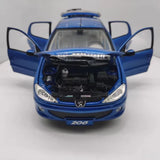 [OEM] 1:18 Peugeot 1998 206 sininen pienoismalli Die-Cast