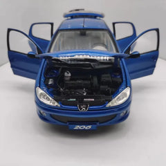 [OEM] 1:18 Peugeot 1998 206 blu modellino di auto Die-Cast
