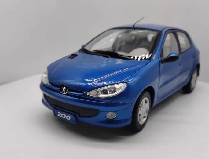 [OEM] 1:18 Peugeot 1998 206 blu modellino di auto Die-Cast