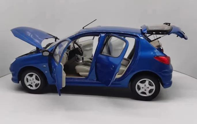 [OEM] 1:18 Peugeot 1998 206 blu modellino di auto Die-Cast