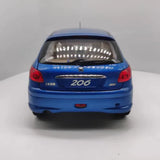 [OEM] 1:18 Peugeot 1998 206 sininen pienoismalli Die-Cast