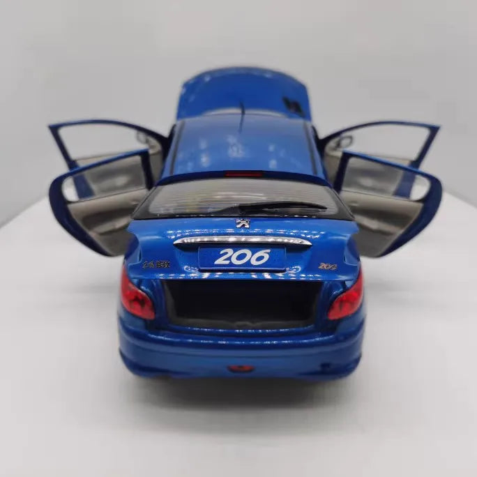 [OEM] 1:18 Peugeot 1998 206 blu modellino di auto Die-Cast
