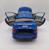 [OEM] 1:18 Peugeot 1998 206 sininen pienoismalli Die-Cast