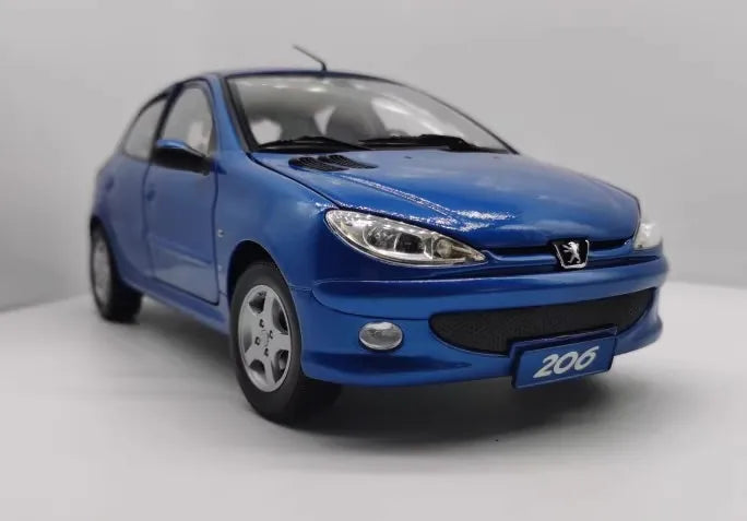 [OEM] 1:18 Peugeot 1998 206 blu modellino di auto Die-Cast