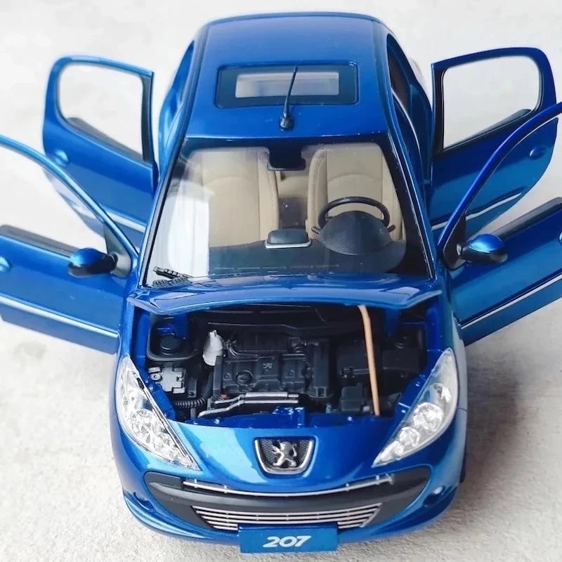 [OEM] 1:18 Peugeot 2006 207 bleu voiture miniature Die-Cast