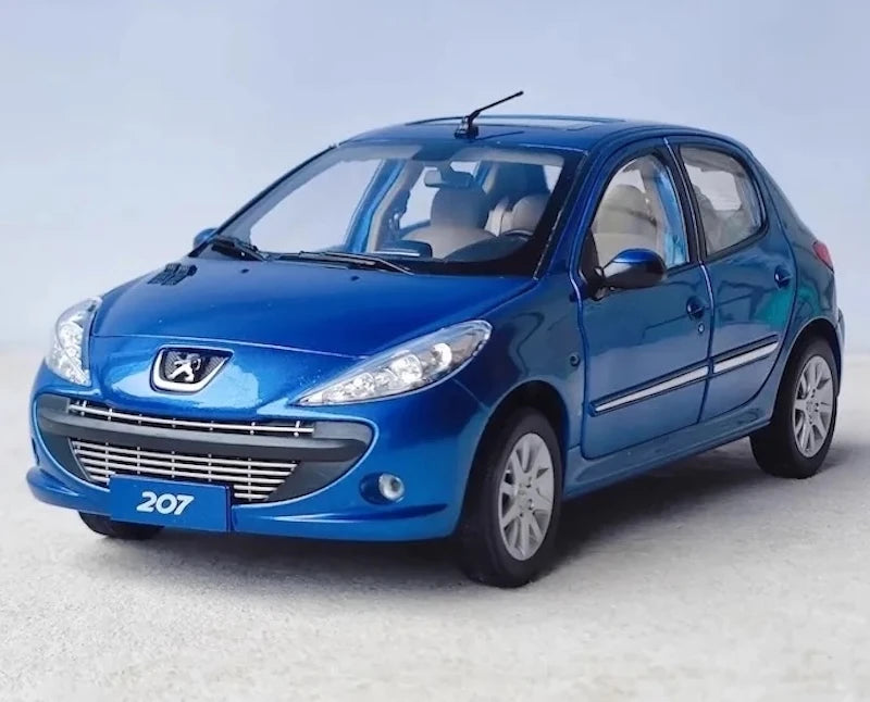 [OEM] 1:18 Peugeot 2006 207 Blue Model Car Die-Cast