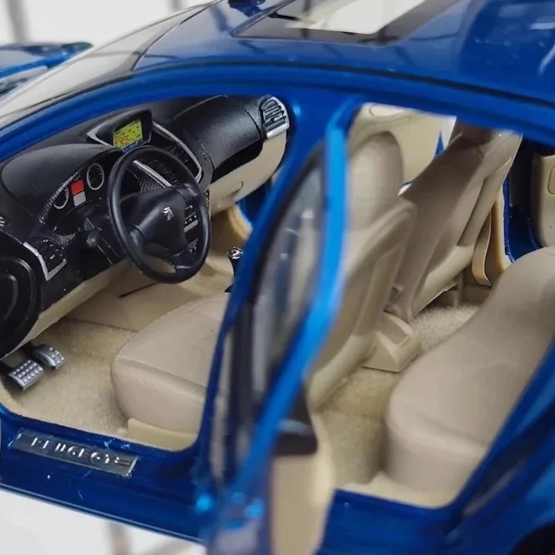 [OEM] 1:18 Peugeot 2006 207 bleu voiture miniature Die-Cast