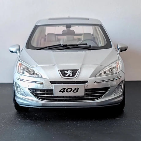 [OEM] 1:18 Peugeot 2010 408 Silver Model Car Die-Cast