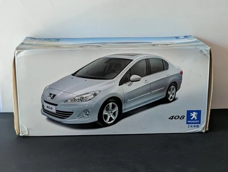 [OEM] 1:18 Peugeot 2010 408 Silver Model Car Die-Cast