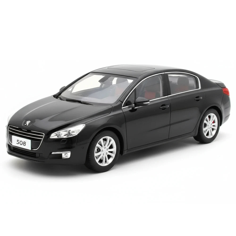 [OEM] 1:18 Peugeot 2010 508 Black Model Car Die-Cast