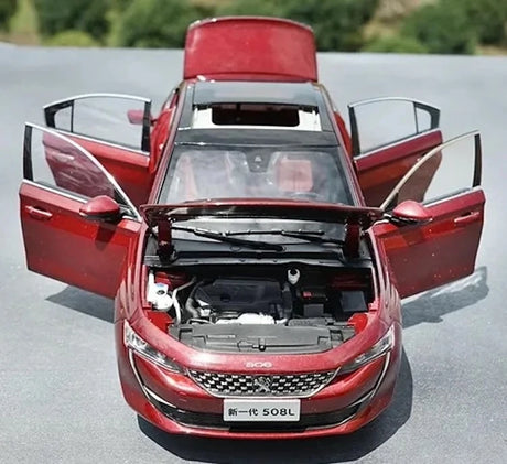 [OEM] 1:18 Peugeot 2018 508L Red Model Car Die-Cast
