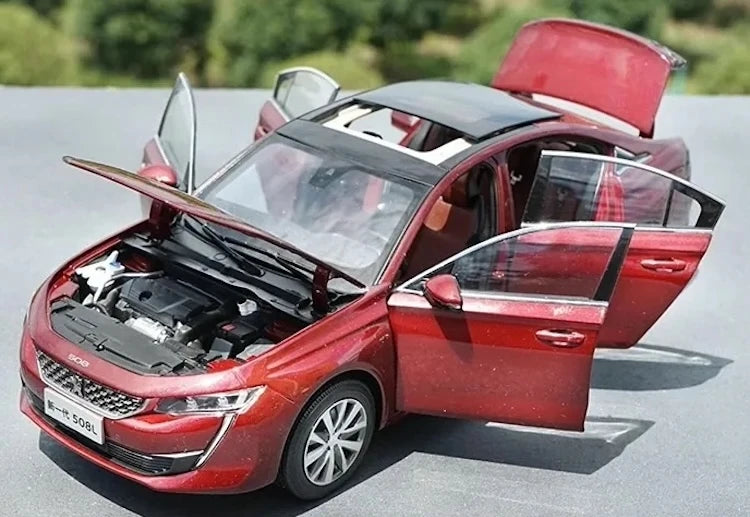 [OEM] 1:18 Peugeot 2018 508L Red Model Car Die-Cast