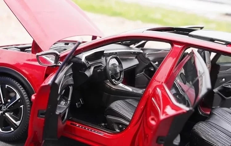 [OEM] 1:18 Peugeot 2023 408X Red Model Car Die-Cast