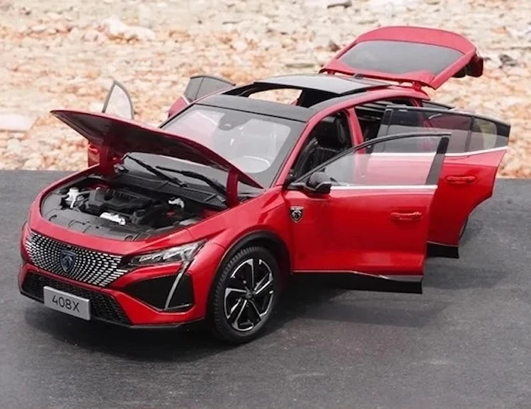[OEM] 1:18 Peugeot 2023 408X Red Model Car Die-Cast