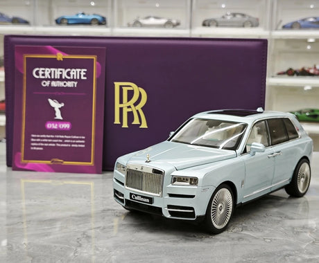 OEM Rolls-Royce 2018 Cullinan BB Blue 1:18 – Modello da collezione in pressofuso