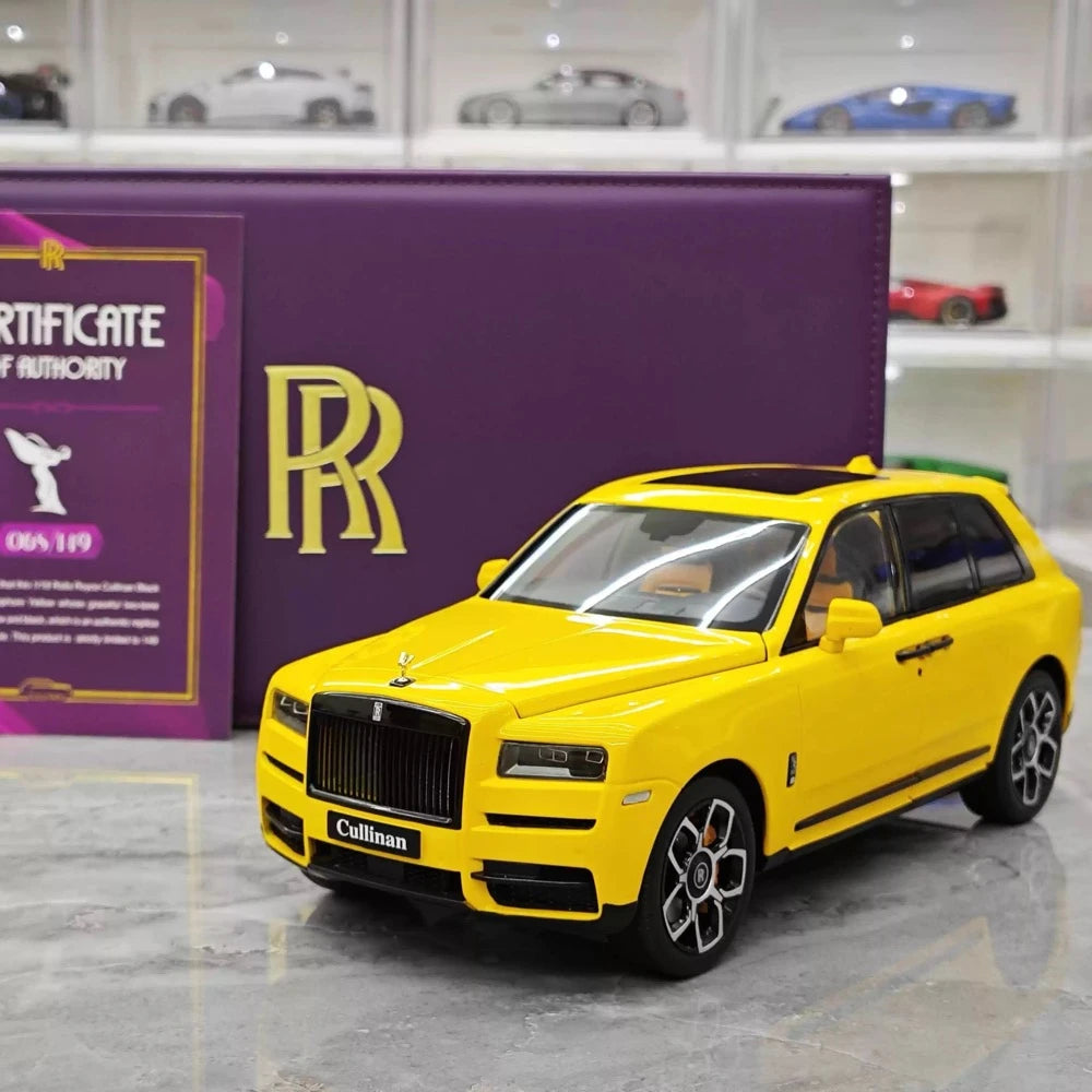 [OEM] 1:18 Rolls-Royce 2018 Cullinan Yellow Model Car Die-Cast
