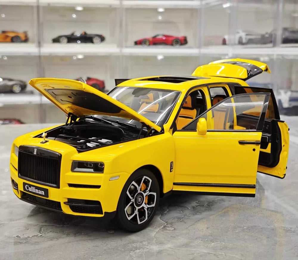 [OEM] 1:18 Rolls-Royce 2018 Cullinan gul modellbil Die-Cast