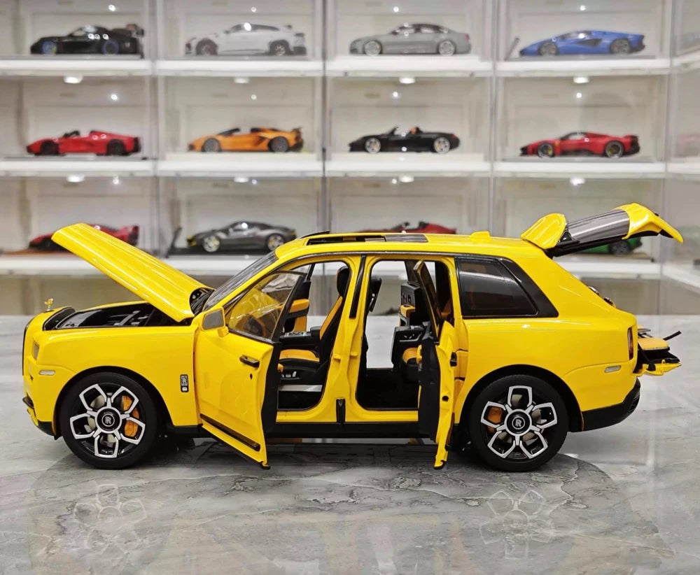 [OEM] 1:18 Rolls-Royce 2018 Cullinan Yellow Model Car Die-Cast