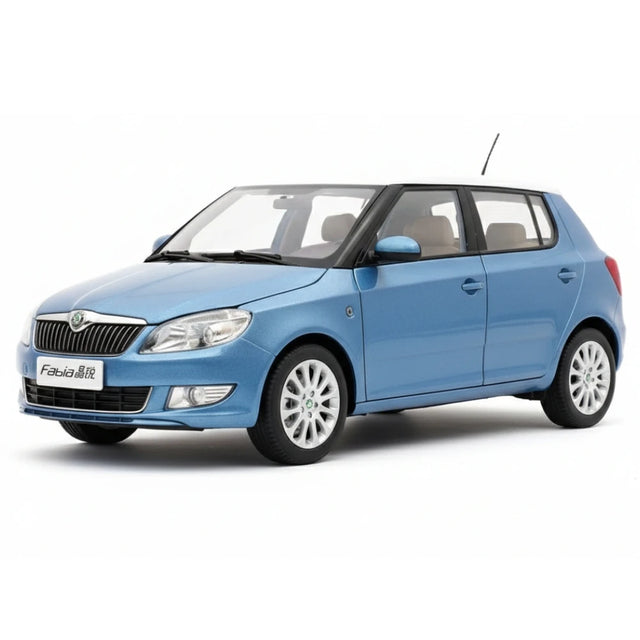 [OEM] 1:18 Skoda 2012 Fabia Blue Model Car Die-Cast