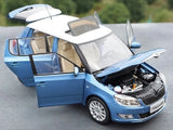 [OEM] 1:18 Skoda 2012 Fabia Blue Model Car Die-Cast
