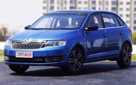 [OEM] 1:18 Skoda 2013 Rapid Spaceback Blue Model Car Die-Cast