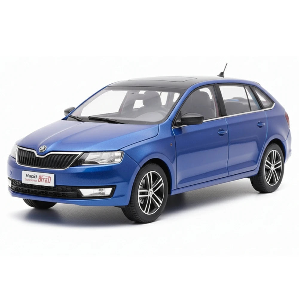 [OEM] 1:18 Skoda 2013 Rapid Spaceback bleu voiture miniature Die-Cast