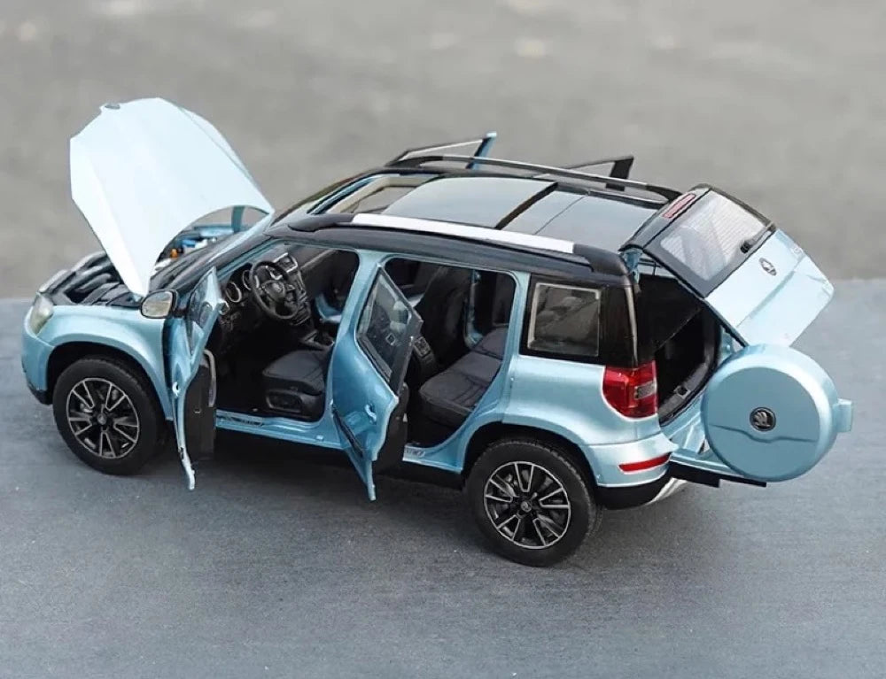 [OEM] 1:18 Skoda 2013 Yeti Outdoor Blue Model Car Die-Cast