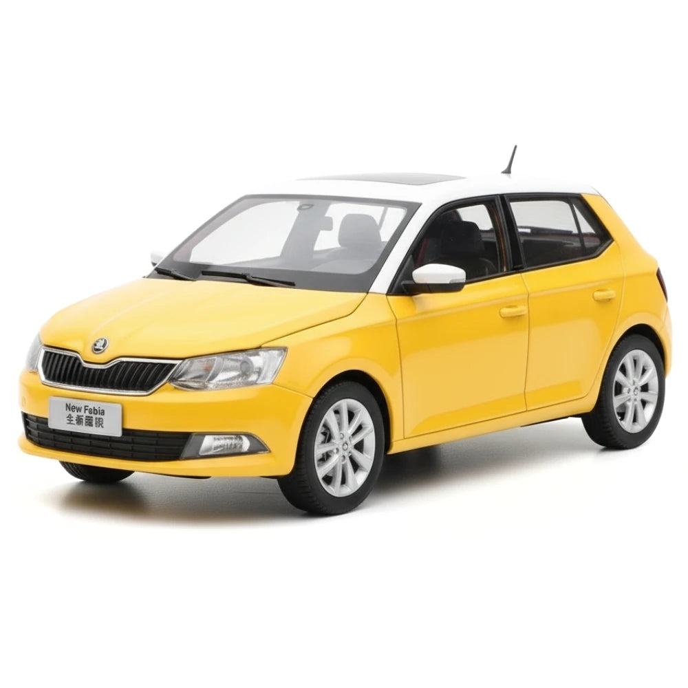 [OEM] 1:18 Skoda 2016 Fabia Yellow Model Car Die-Cast