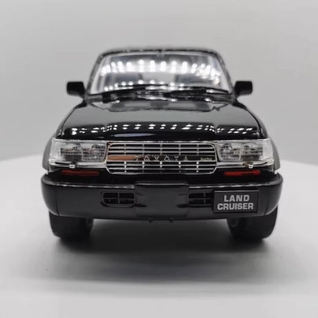 [OEM] 1:18 Toyota 1990 Land Cruiser 80 Series Black Model Car Die-Cast