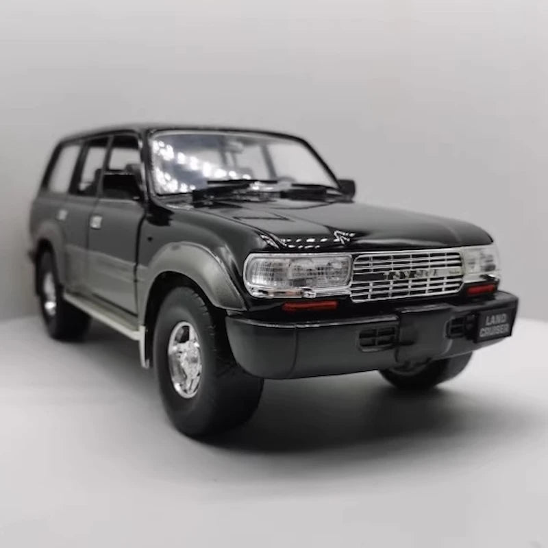 [OEM] 1:18 Toyota 1990 Land Cruiser 80 Series Black Model Car Die-Cast