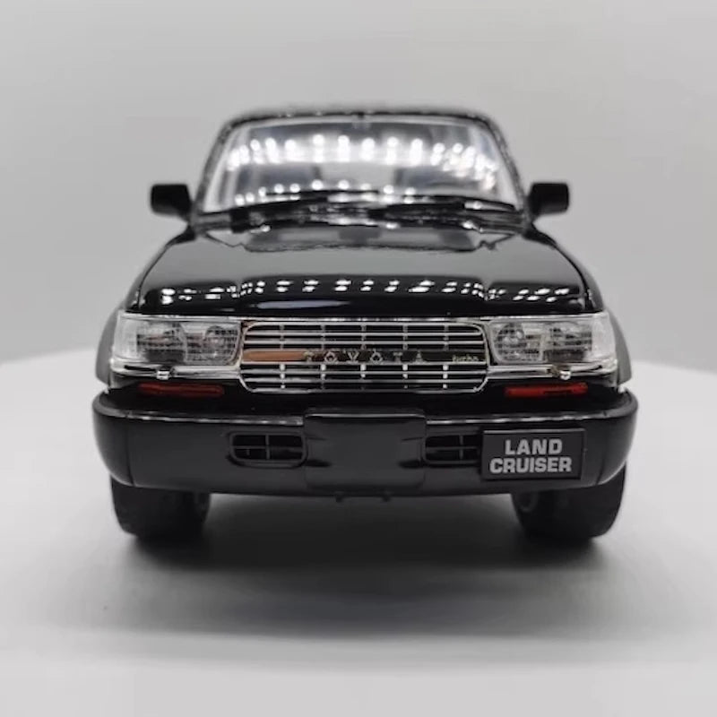 [OEM] 1:18 Toyota 1990 Land Cruiser 80 Series Black Model Car Die-Cast