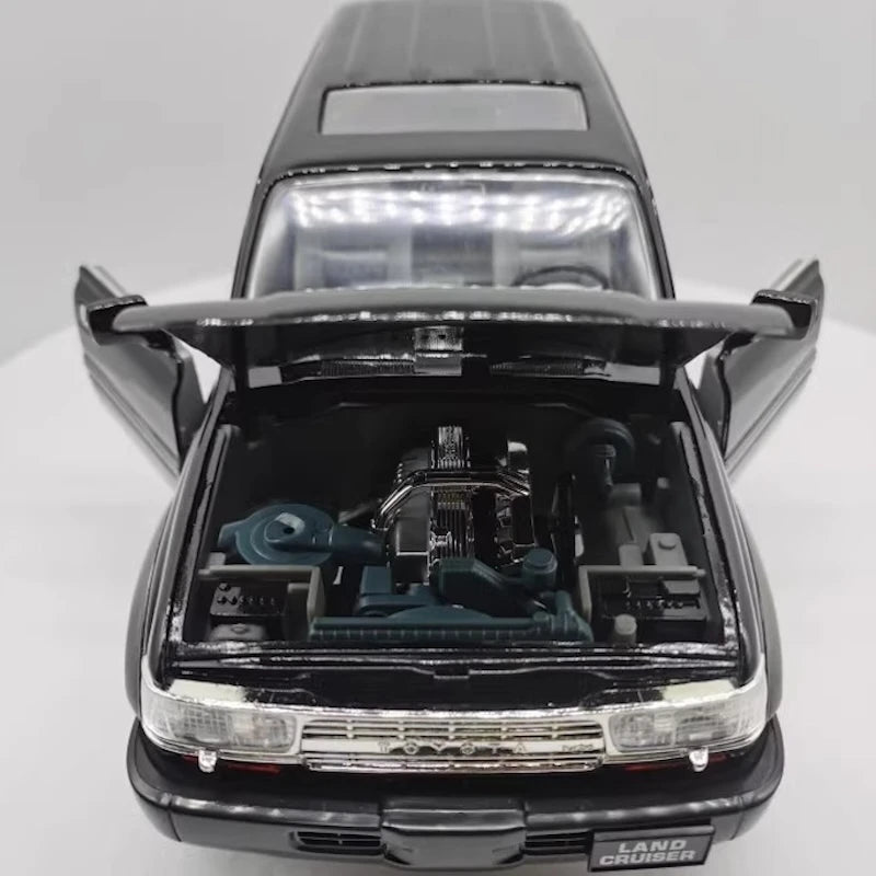 [OEM] 1:18 Toyota 1990 Land Cruiser 80 Series Black Model Car Die-Cast