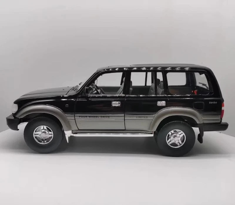 [OEM] 1:18 Toyota 1990 Land Cruiser 80 Series Black Model Car Die-Cast