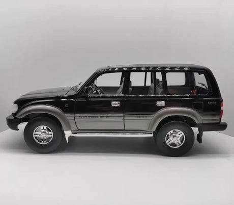 [OEM] 1:18 Toyota 1990 Land Cruiser 80 Series Black Model Car Die-Cast