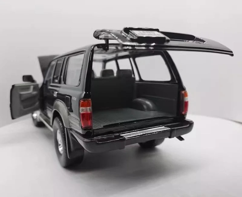 [OEM] 1:18 Toyota 1990 Land Cruiser 80 Series Black Model Car Die-Cast