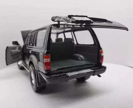 [OEM] 1:18 Toyota 1990 Land Cruiser 80 Series Black Model Car Die-Cast