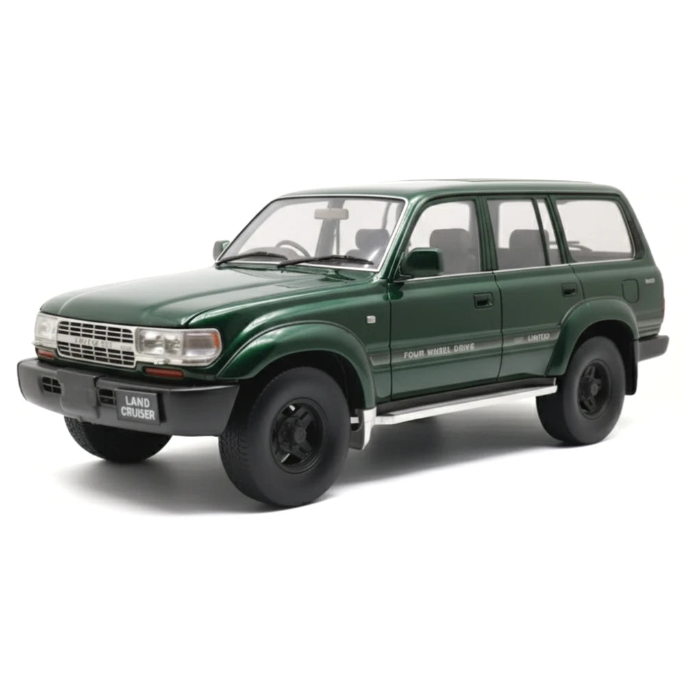 [OEM] 1:18 Toyota 1990 Land Cruiser 80 Series Green Model Car Die-Cast