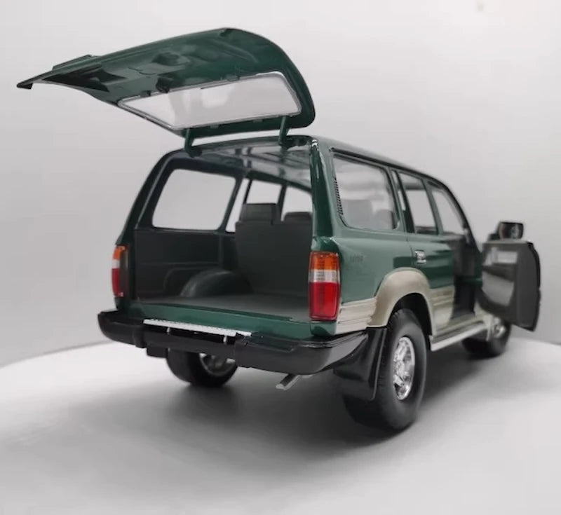 [OEM] 1:18 Toyota 1990 Land Cruiser 80 Series Green Model Car Die-Cast