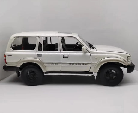 [OEM] 1:18 Toyota 1990 Land Cruiser 80 Series vit modellbil Die-Cast