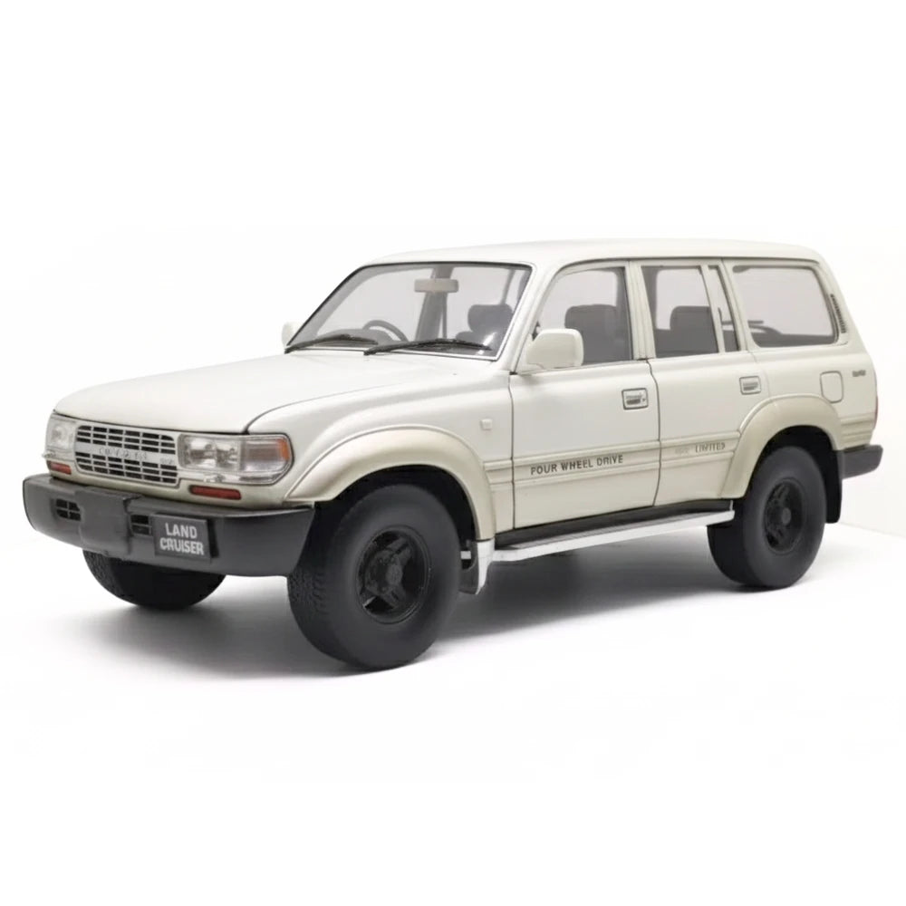 [OEM] 1:18 Toyota 1990 Land Cruiser 80 Series White Model Car Die-Cast