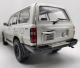 [OEM] 1:18 Toyota 1990 Land Cruiser 80 Series White Model Car Die-Cast