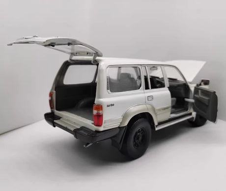 [OEM] 1:18 Toyota 1990 Land Cruiser 80 Series vit modellbil Die-Cast